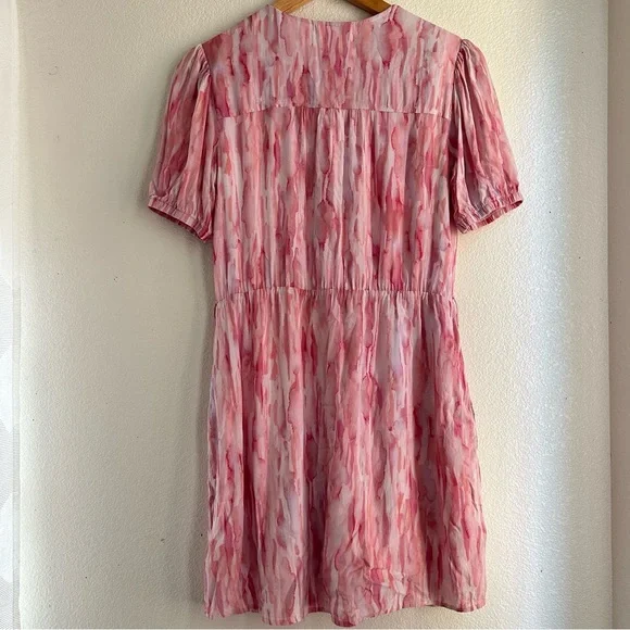 Anthropologie | Cloth and Stone Watercolor Pink Dress - Picture 9 of 10